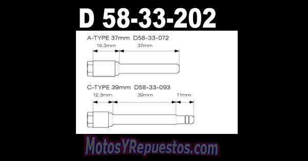 perno caliper drc D58-33-202